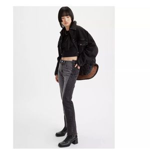 NEW LEVI'S PREMIUM 501 SPLICED JEANS BLACK GRAY PARALLEL UNIVERSE DARK WASH 29